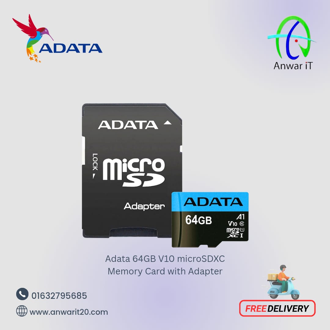 Adata 64GB V10 microSDXC Memory Card with Adapter