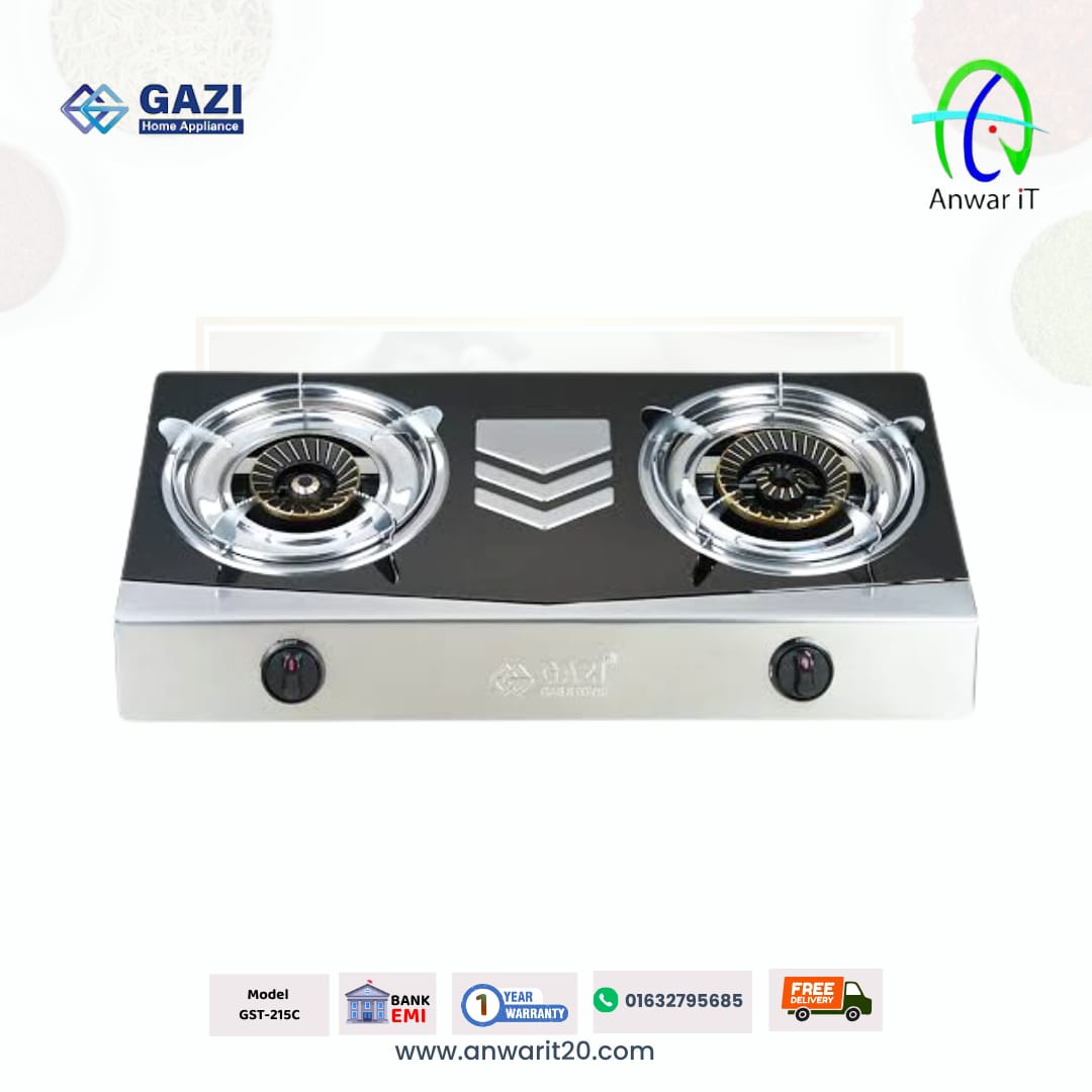 Gazi GST-215C Premium Gas Stove – Stylish & Efficient Cooking Solution