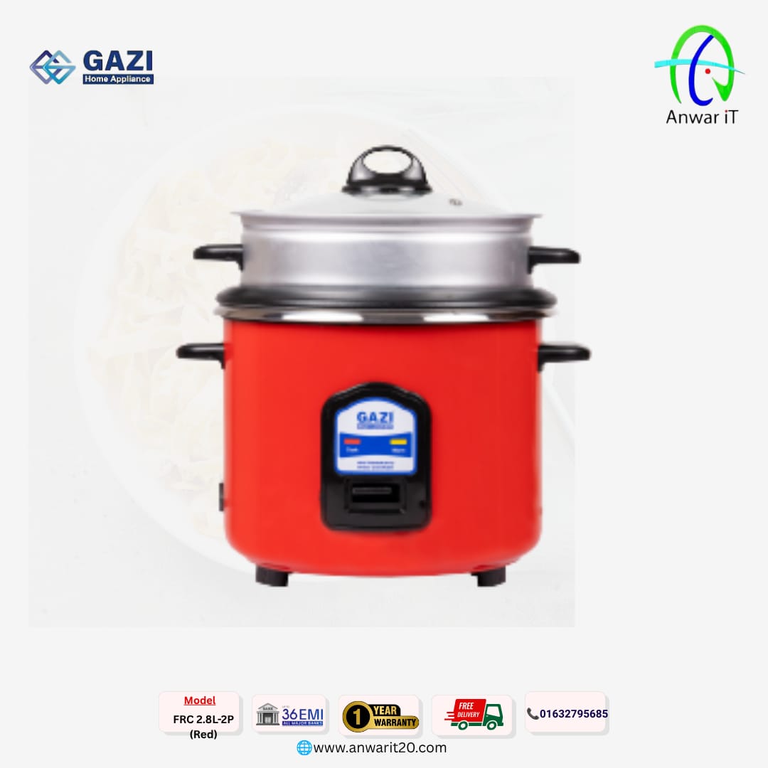 Gazi Smiss FRC 2.8L-2P (Red) Rice Cooker | Best Price in Bangladesh