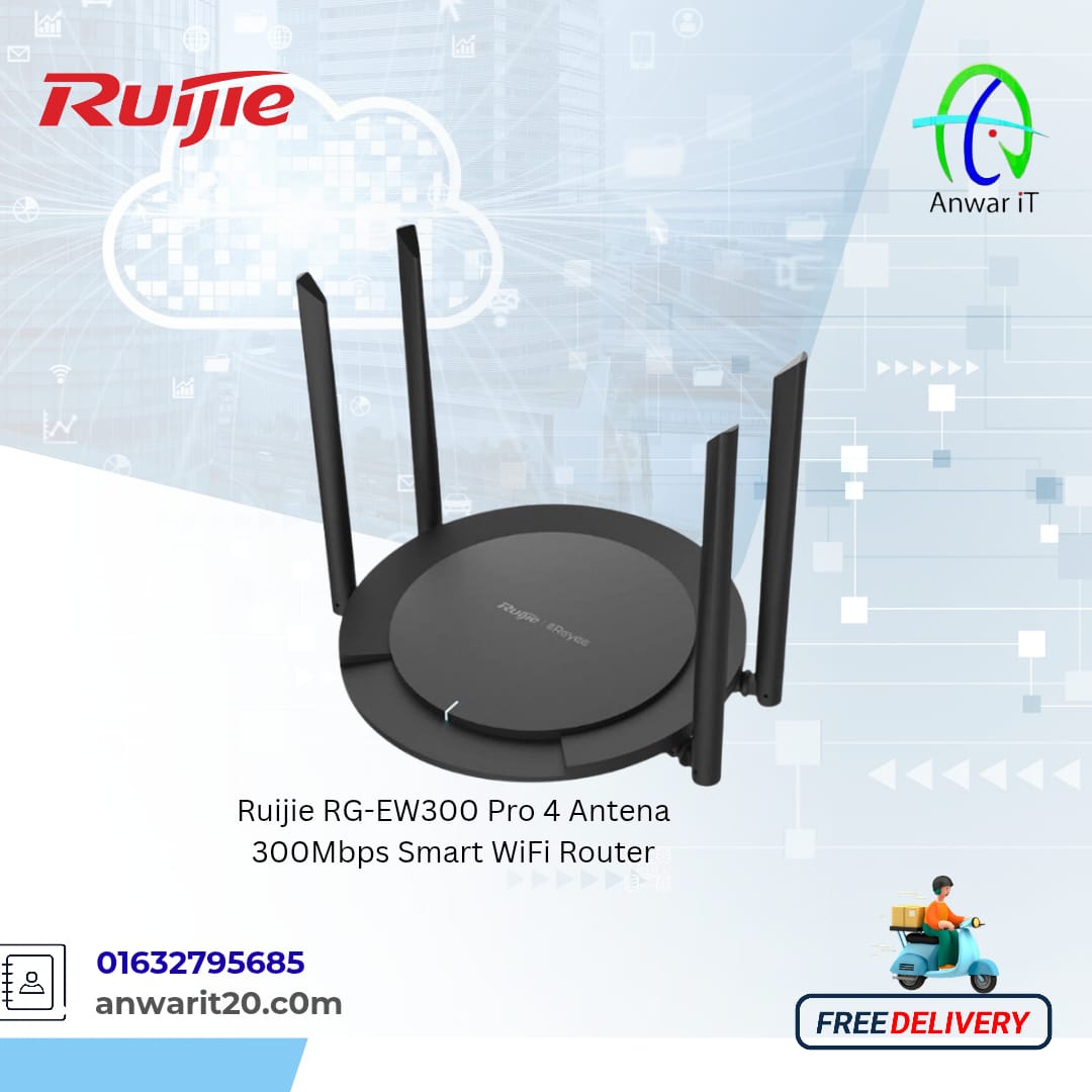 Ruijie RG-EW300 Pro 4 Antena 300Mbps Smart WiFi Router
