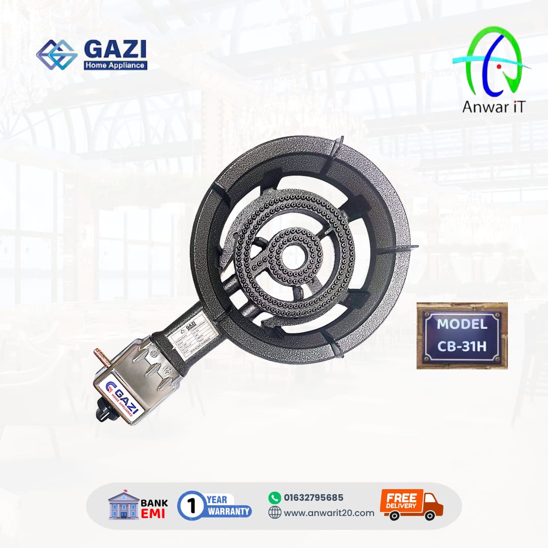 Gazi CB-31H Commercial LPG Burner | Heavy Duty Industrial Gas Stove for Kitchen Use