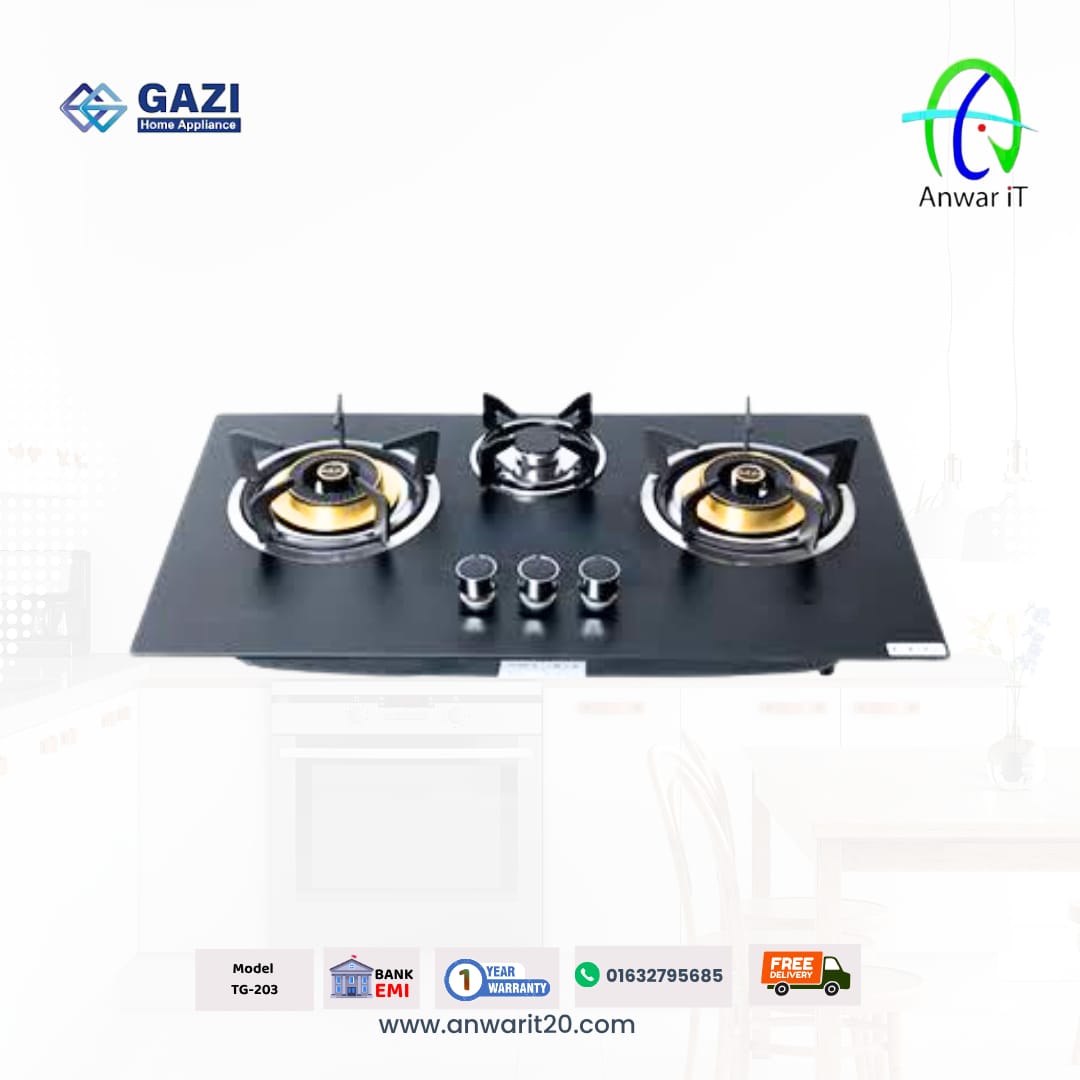 Gazi Smiss TG-203 Gas Stove – Smart & Durable Cooking Solution for Modern Kitchens