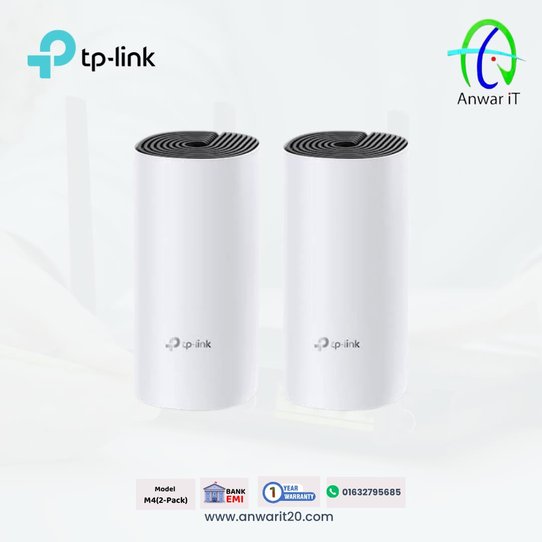 TP-Link Deco M4 AC1200 Whole Home Mesh WiFi System (2-Pack, White))