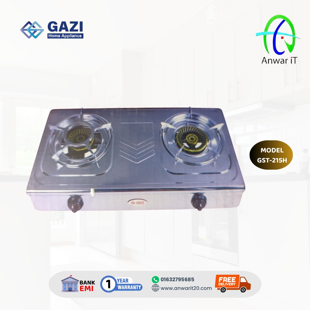 Gazi Heavy-Duty GST-215H Gas Stove | High Performance & Durable Cooking Solution for Home Kitchen Use