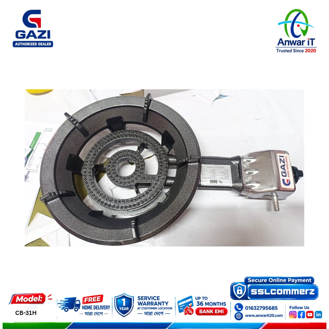 Gazi CB-31H Commercial LPG Burner | Heavy-Duty Gas Stove for Restaurant & Commercial Kitchen 2