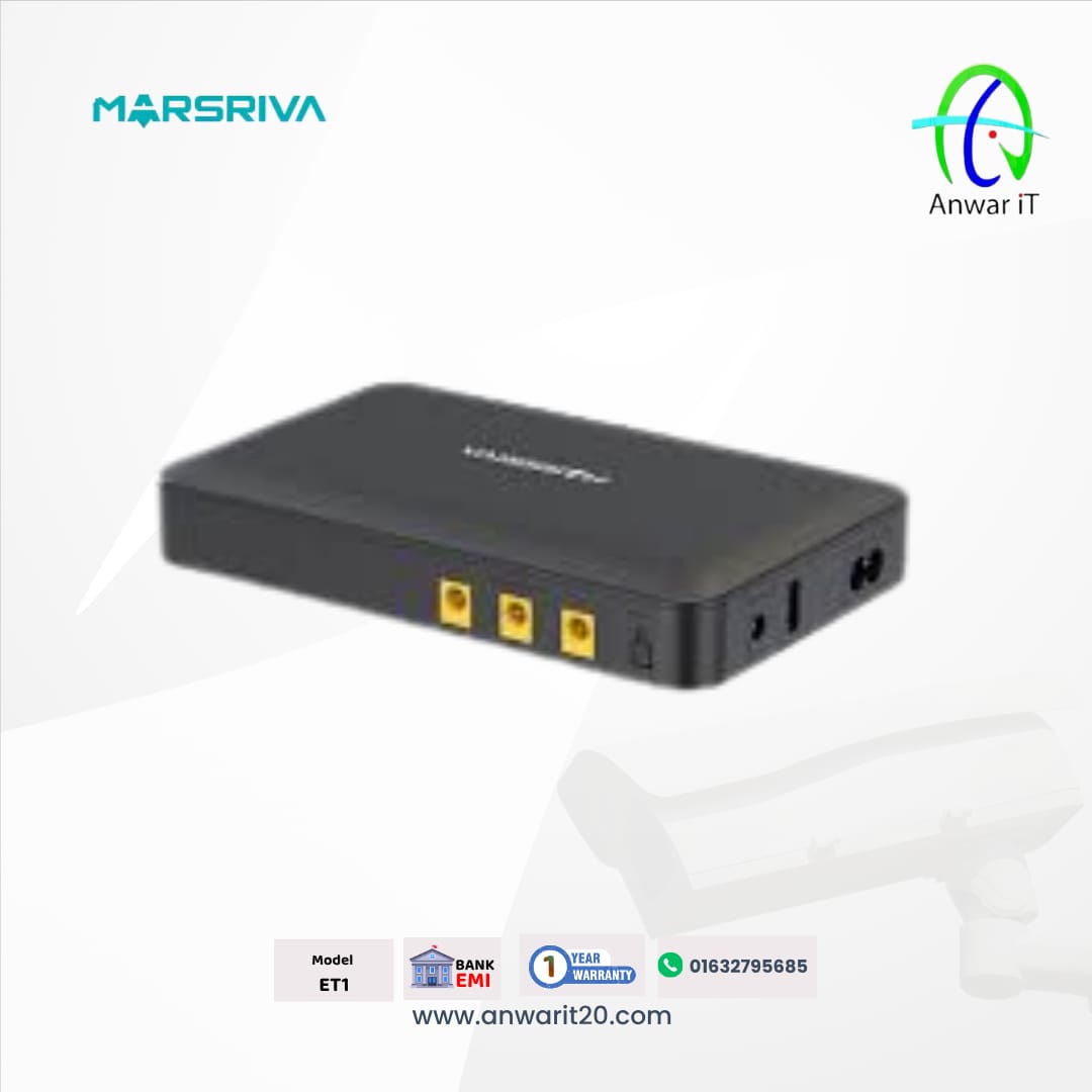 MARSRIVA ET1 8000mAh Smart Mini DC UPS for Router, ONU & CCTV Camera