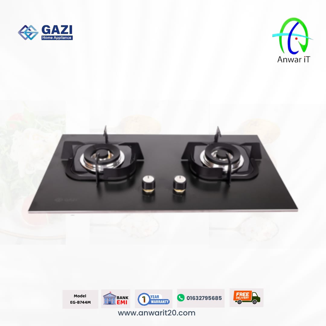 Gazi Smiss EG-B744M Modern Double Burner Gas Stove – High Efficiency Cooking Solution
