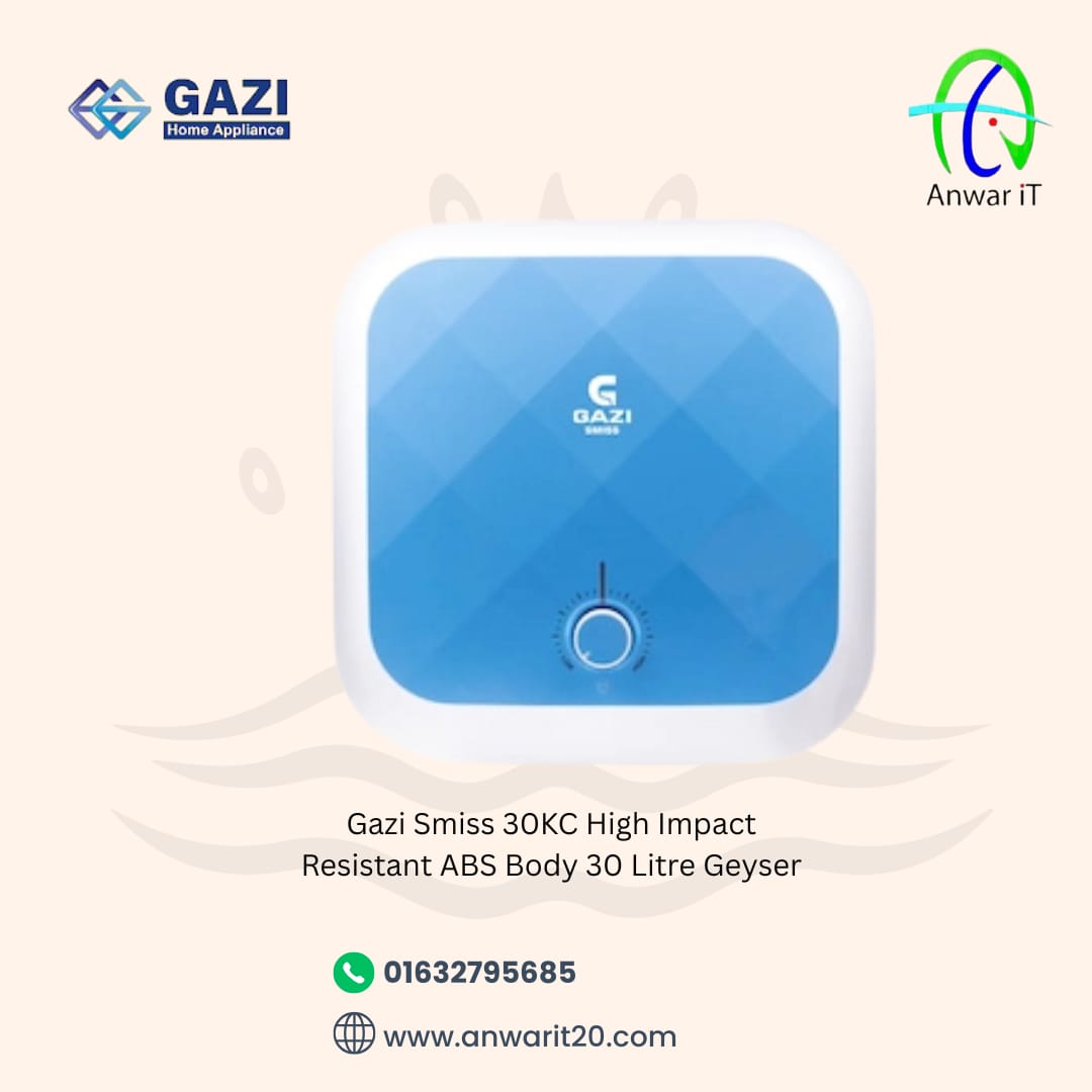 Gazi Smiss 30KC High Impact Resistant ABS Body 30 Litre Geyser