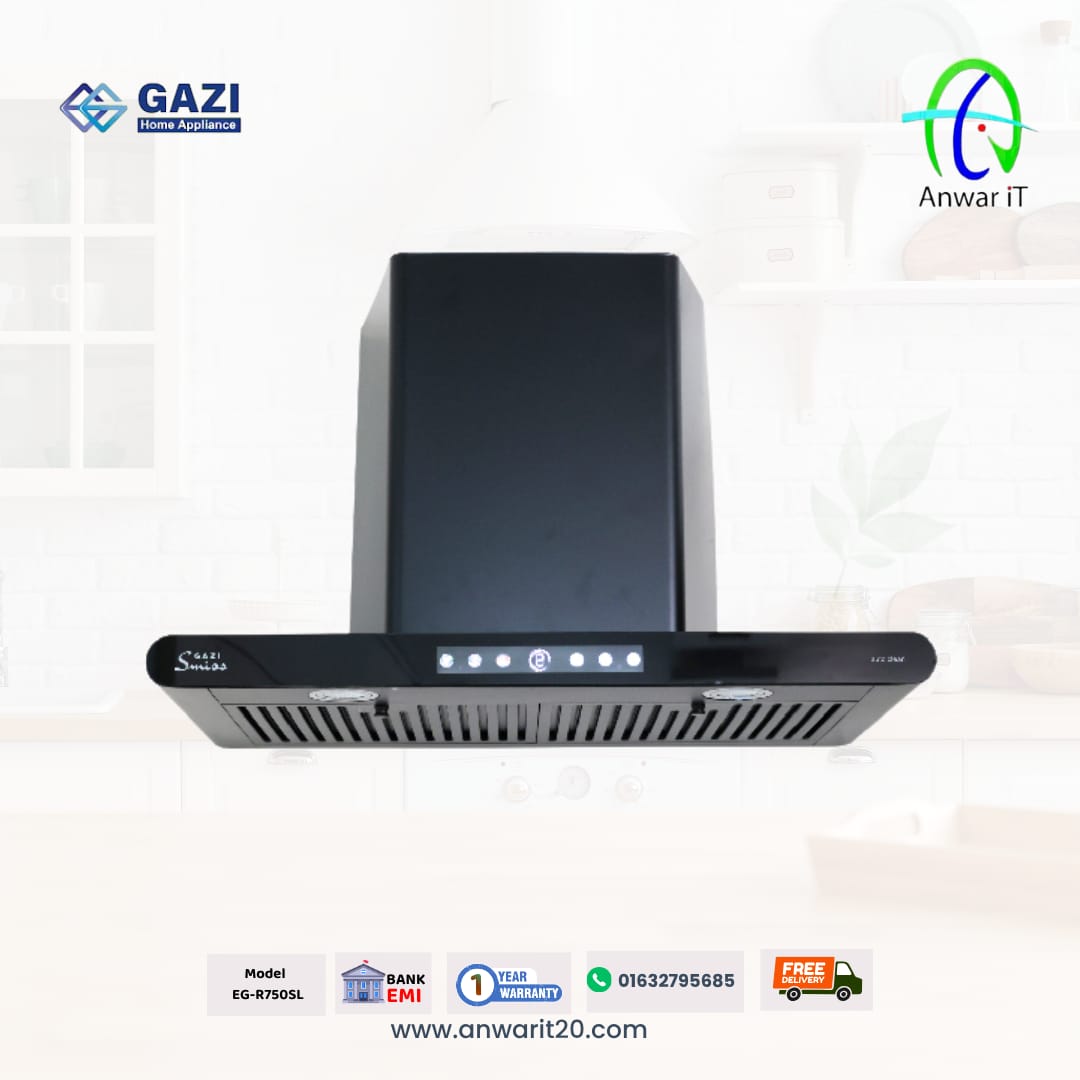 Gazi Smiss EG-R750SL Kitchen Hood – Stylish & Powerful Ventilation Solution