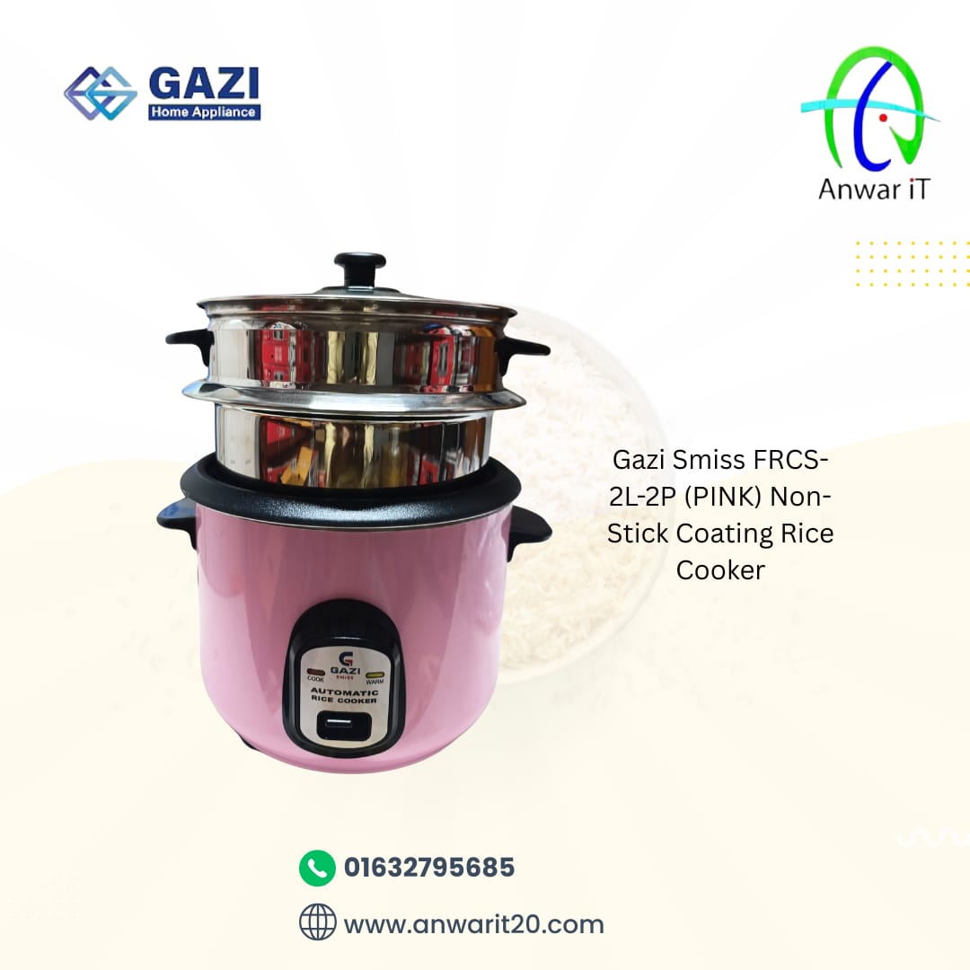 Gazi Smiss FRCS-2L-2P(PINK) Non-Stick Coating Full Body Rice Cooker