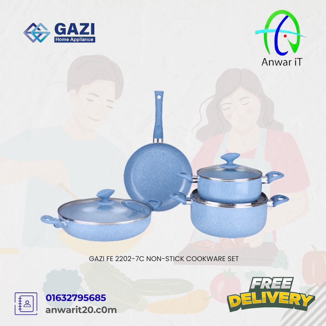 Gazi FE 2202-7C Non-Stick Cookware Set 