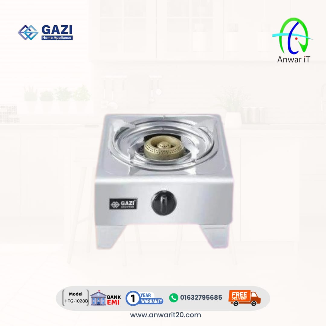 Gazi HTG-1028B Single Burner LPG Gas Stove | Premium Quality Compact Cooking Solution