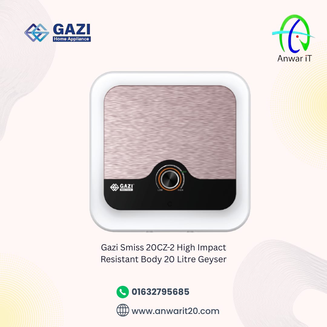 Gazi Smiss 20CZ-2 High Impact Resistant Body 20 Litre Geyser