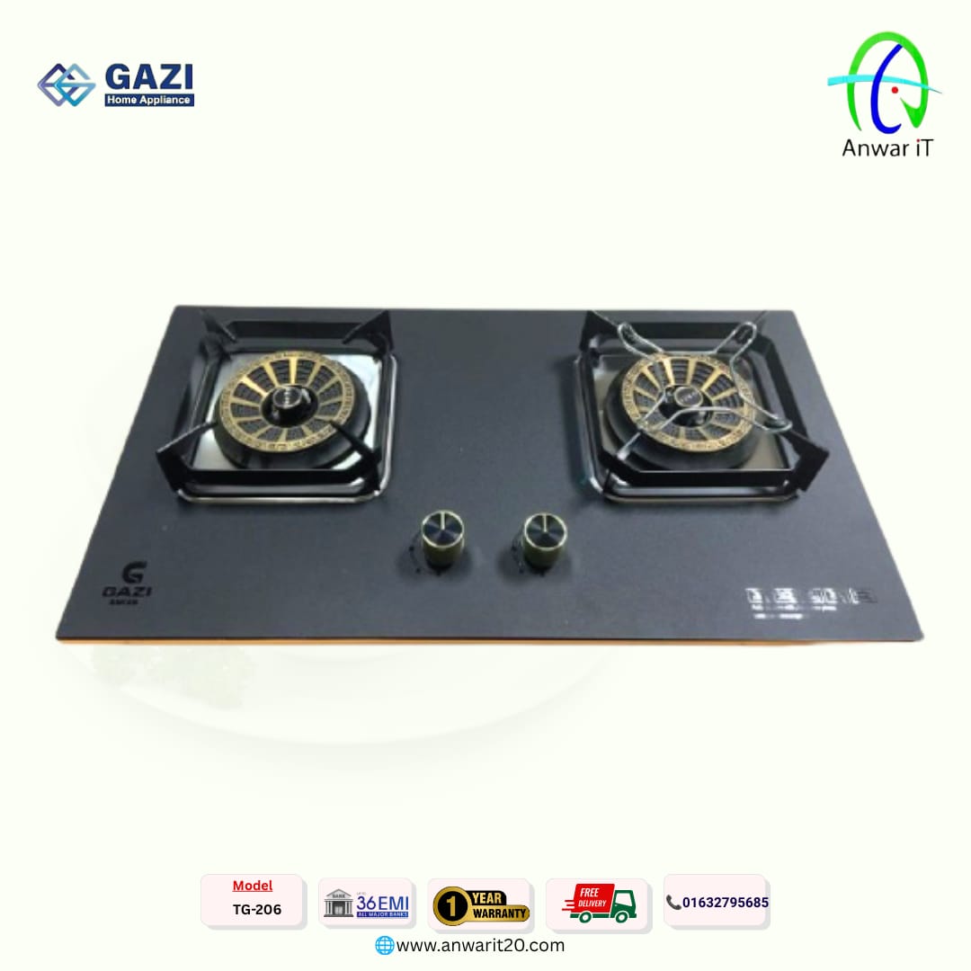 Gazi Smiss TG-206 Premium Double Burner Gas Stove