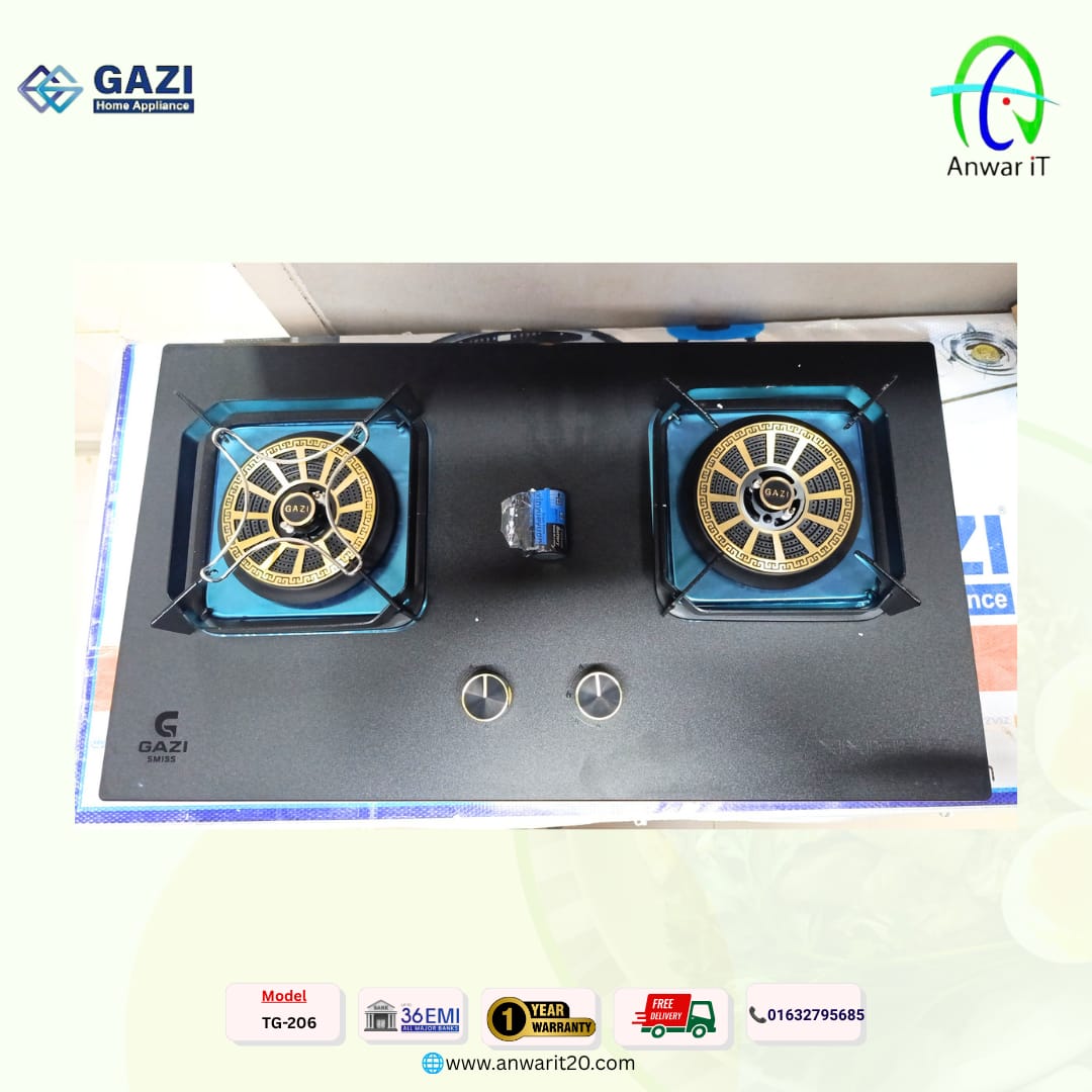 Gazi Smiss TG-206 Premium Double Burner Gas Stove 2
