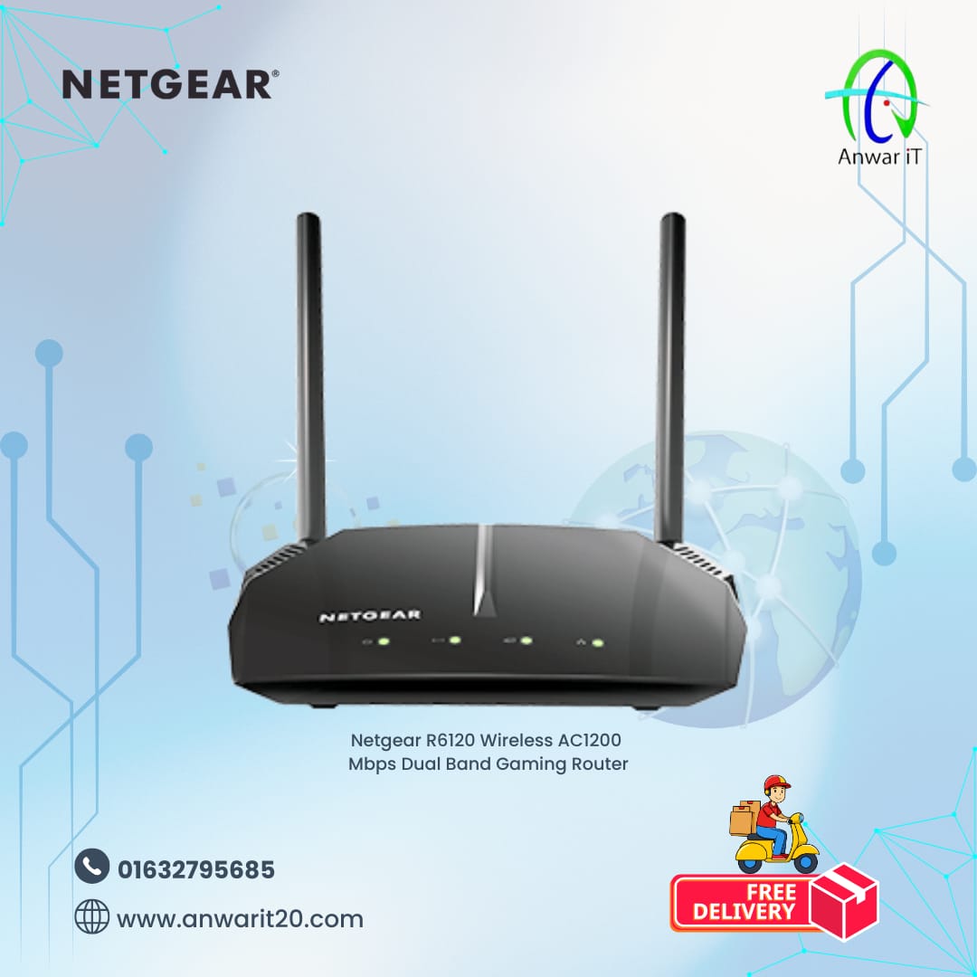 Netgear R6120 Wireless AC1200 Mbps Dual Band Gaming Router
