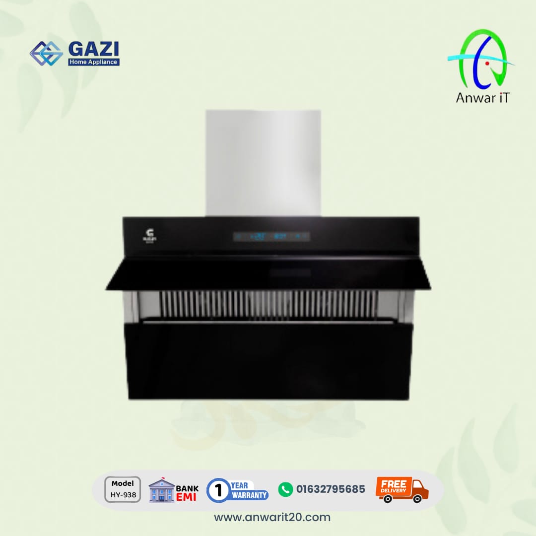 Gazi Smiss HY-938 Kitchen Hood | Smart & Powerful Smoke Suction Hood