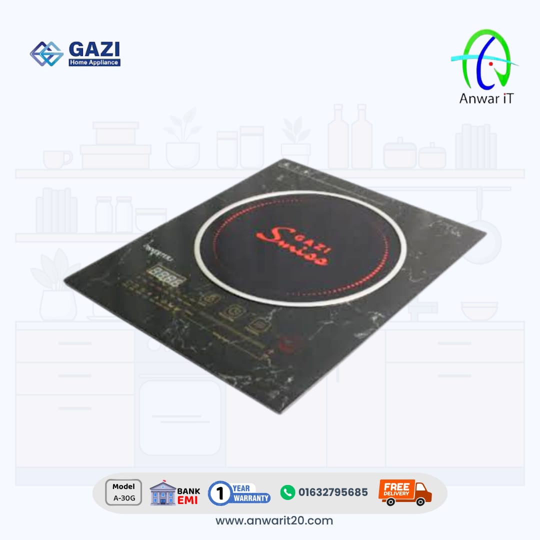 Gazi Smiss A-30G Marble Induction Cooker – Premium Black Edition