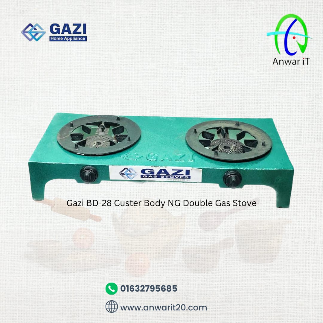 Gazi BD-28 Custer Body NG (CUSTER28″) Double Gas Stove