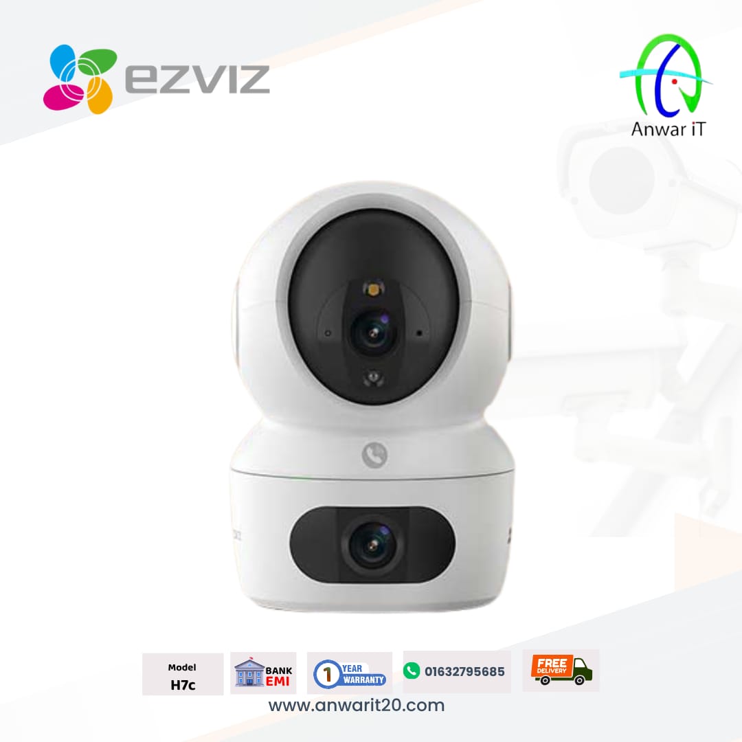EZVIZ H7c 4MP Dual Lens 2K Color Night Vision Pan & Tilt WiFi Dome IP Security Camera