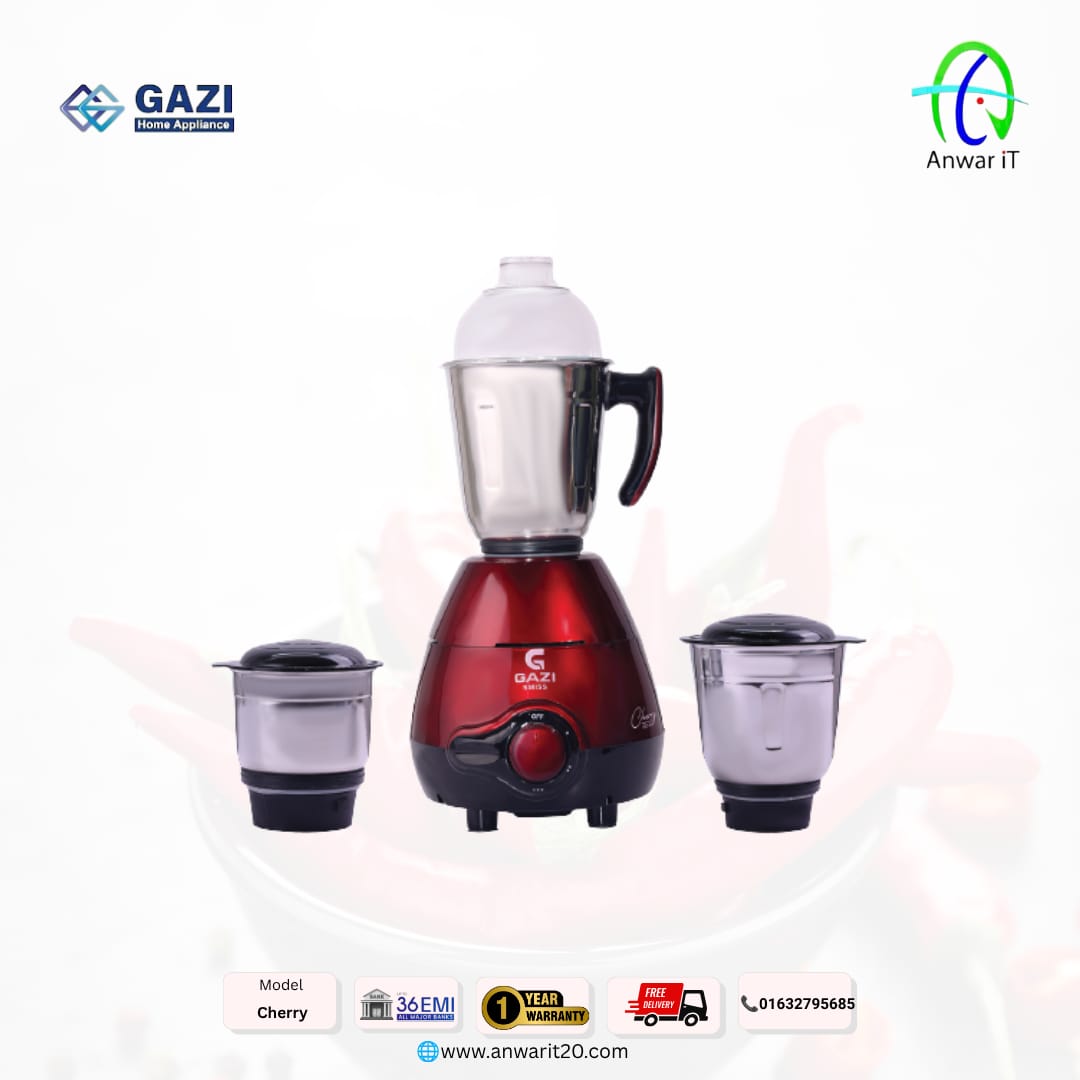 Gazi Smiss Cherry Mixer Grinder | Powerful & Reliable Kitchen Companion