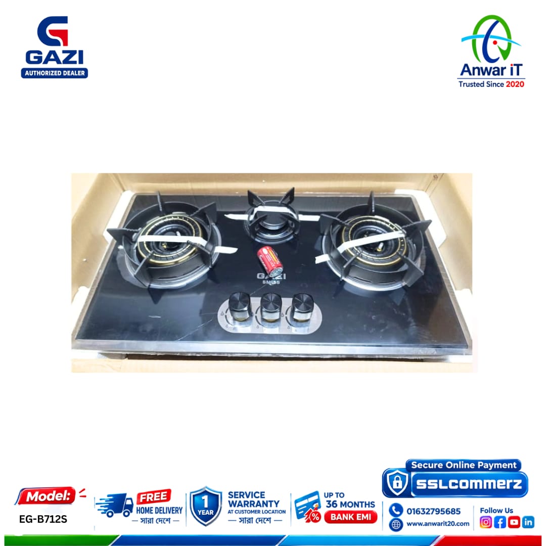 Gazi Smiss EG-B712S Premium Gas Stove – Smart Cooking with Stylish Design  2