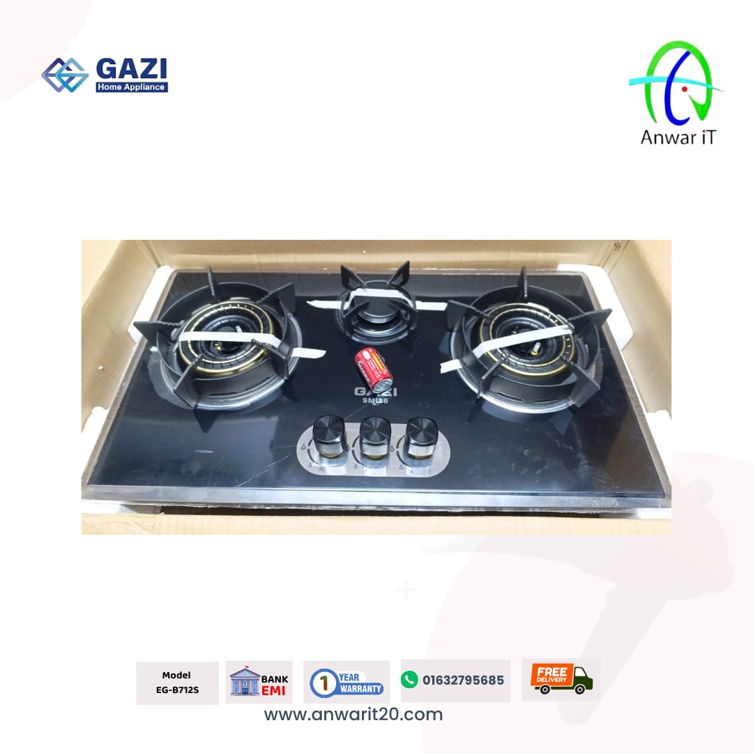 Gazi Smiss EG-B712S Premium Gas Stove – Smart Cooking with Stylish Design  2