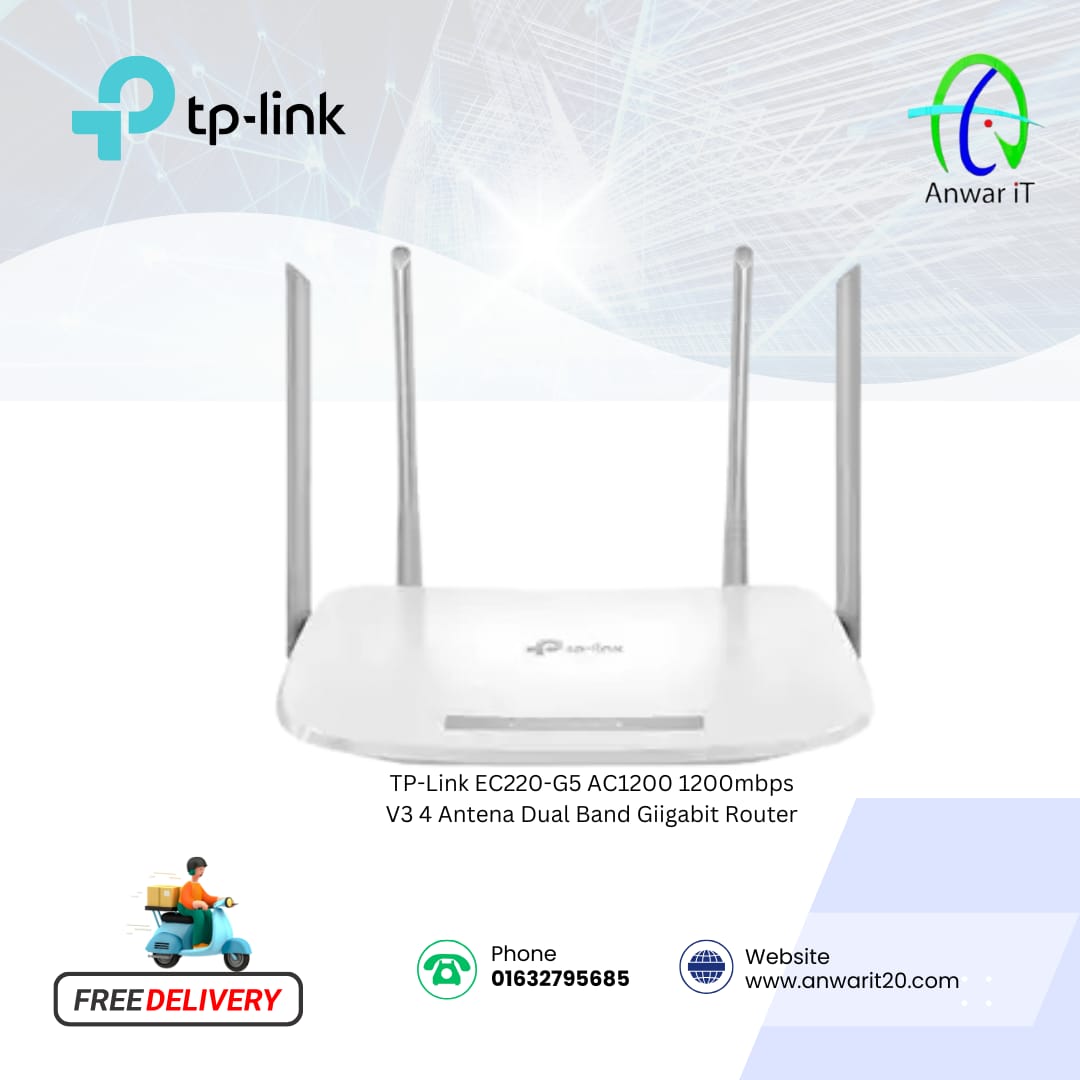 TP-Link EC220-G5 AC1200 1200mbps V3 4 Antena Dual Band Giigabit Router