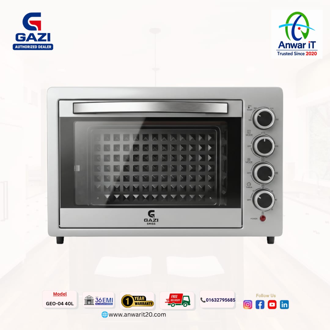 Gazi Smiss GEO-04 40L Electric Oven | Premium Oven for Modern Kitchens