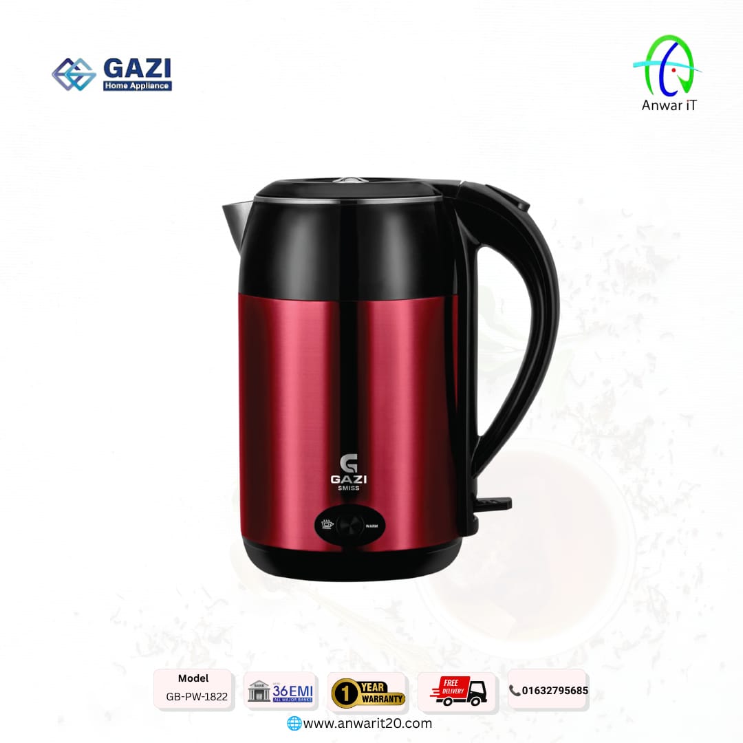 Gazi Smiss GB-PW-1822 Electric Kettle | Fast Boiling & Premium Performance