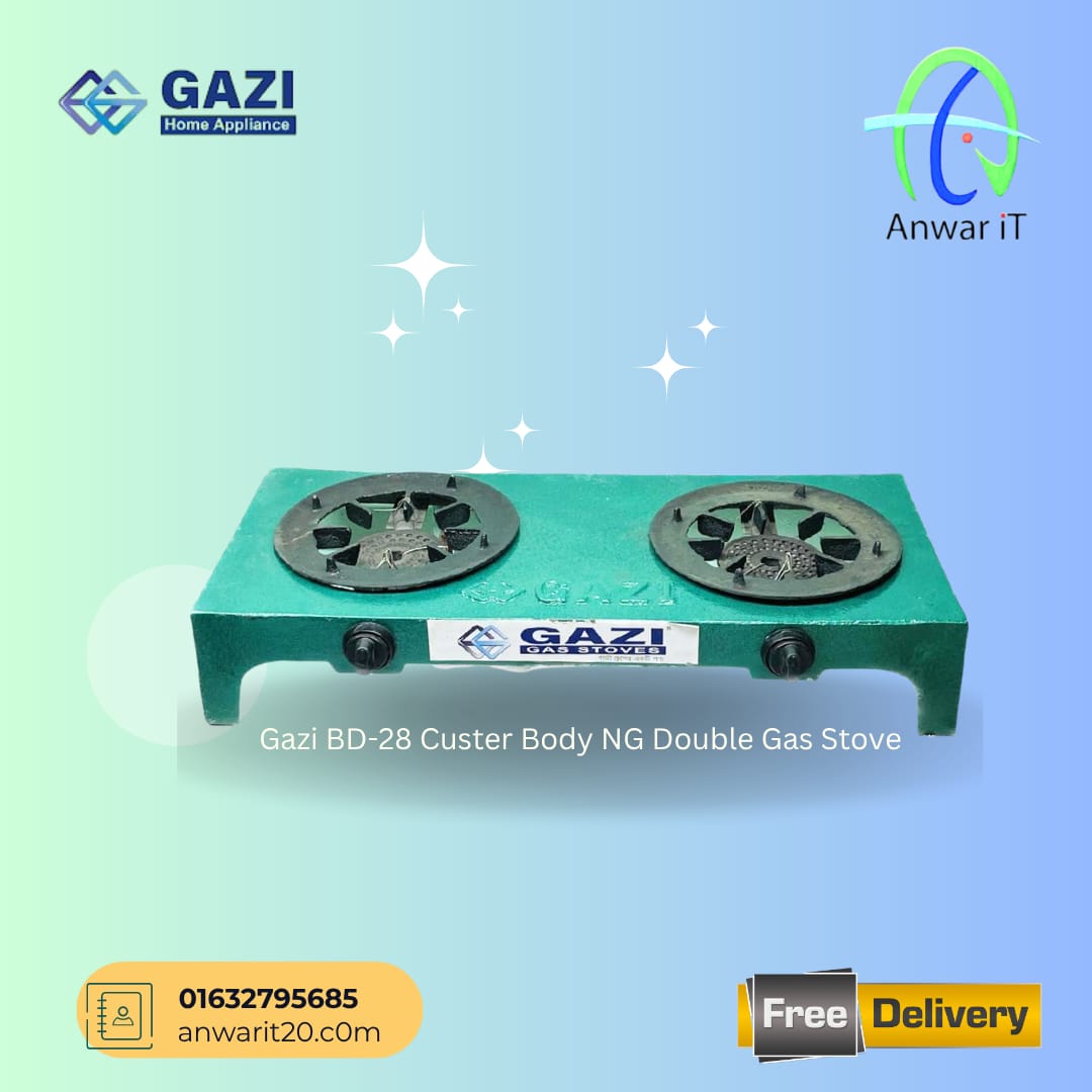 Gazi BD-28 Custer Body NG (CUSTER28″) Double Gas Stove