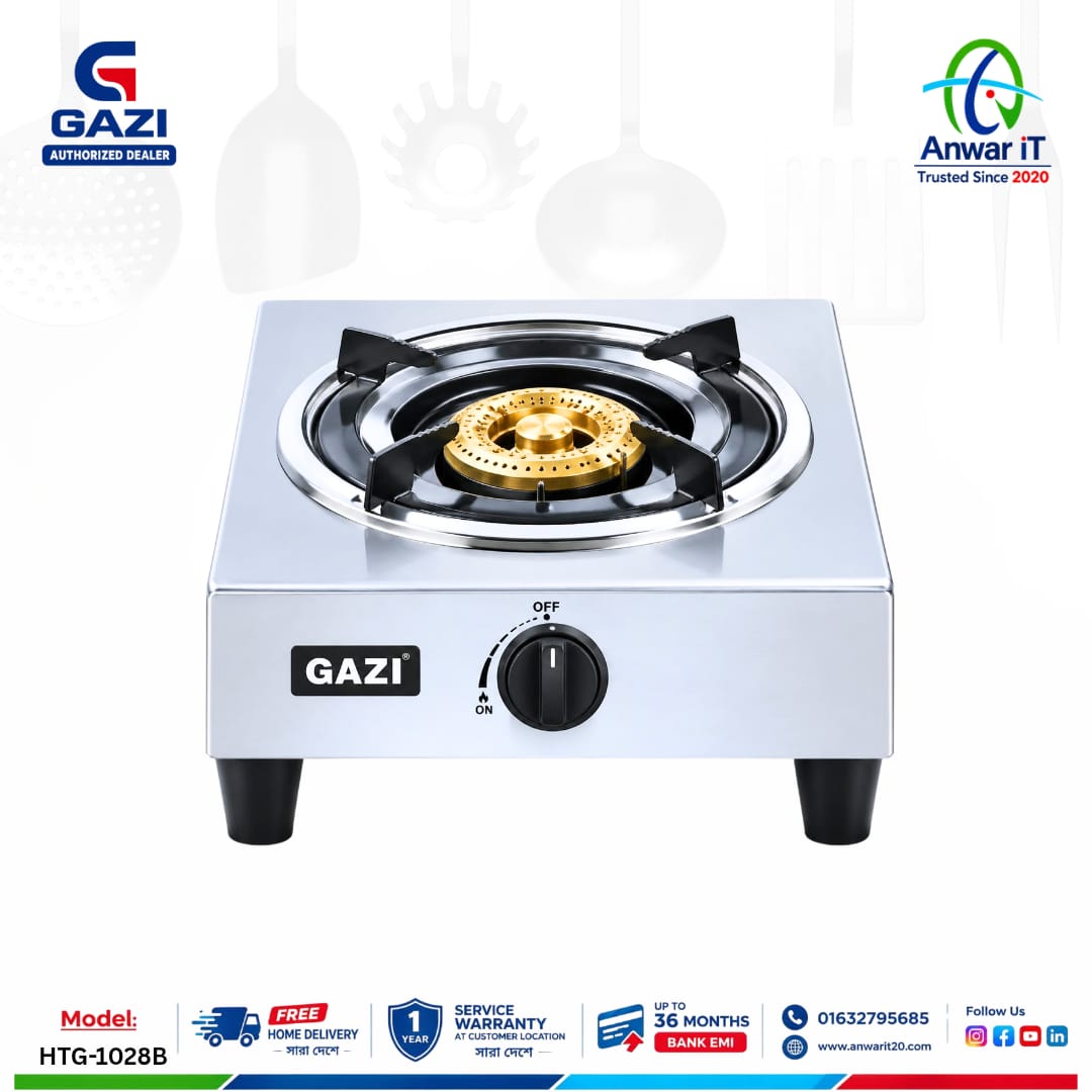 Gazi HTG-1028B Single Burner LPG Gas Stove with PP Legs