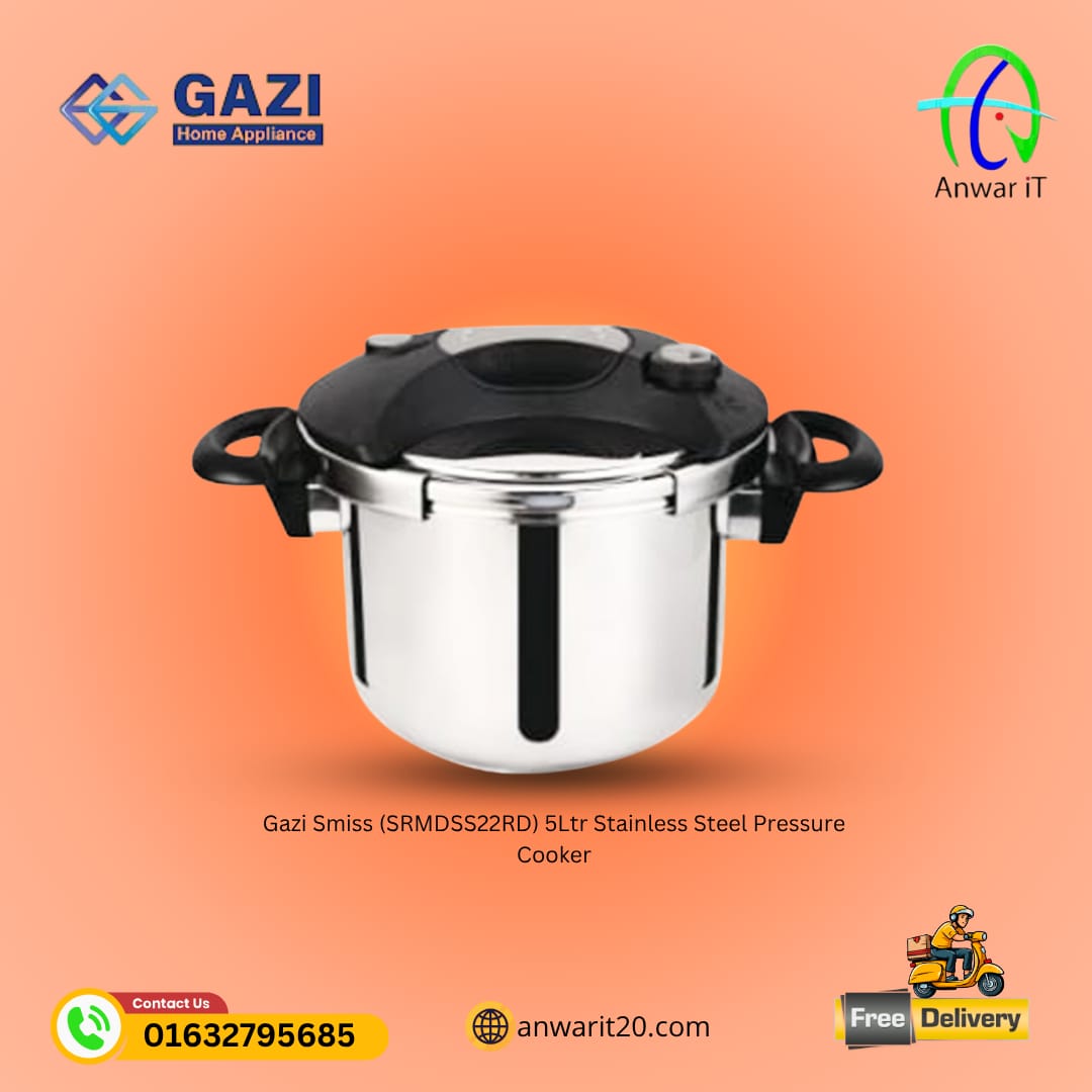 Gazi Smiss DSS22RD Stainless Steel 4 LTR Pressure Cooker