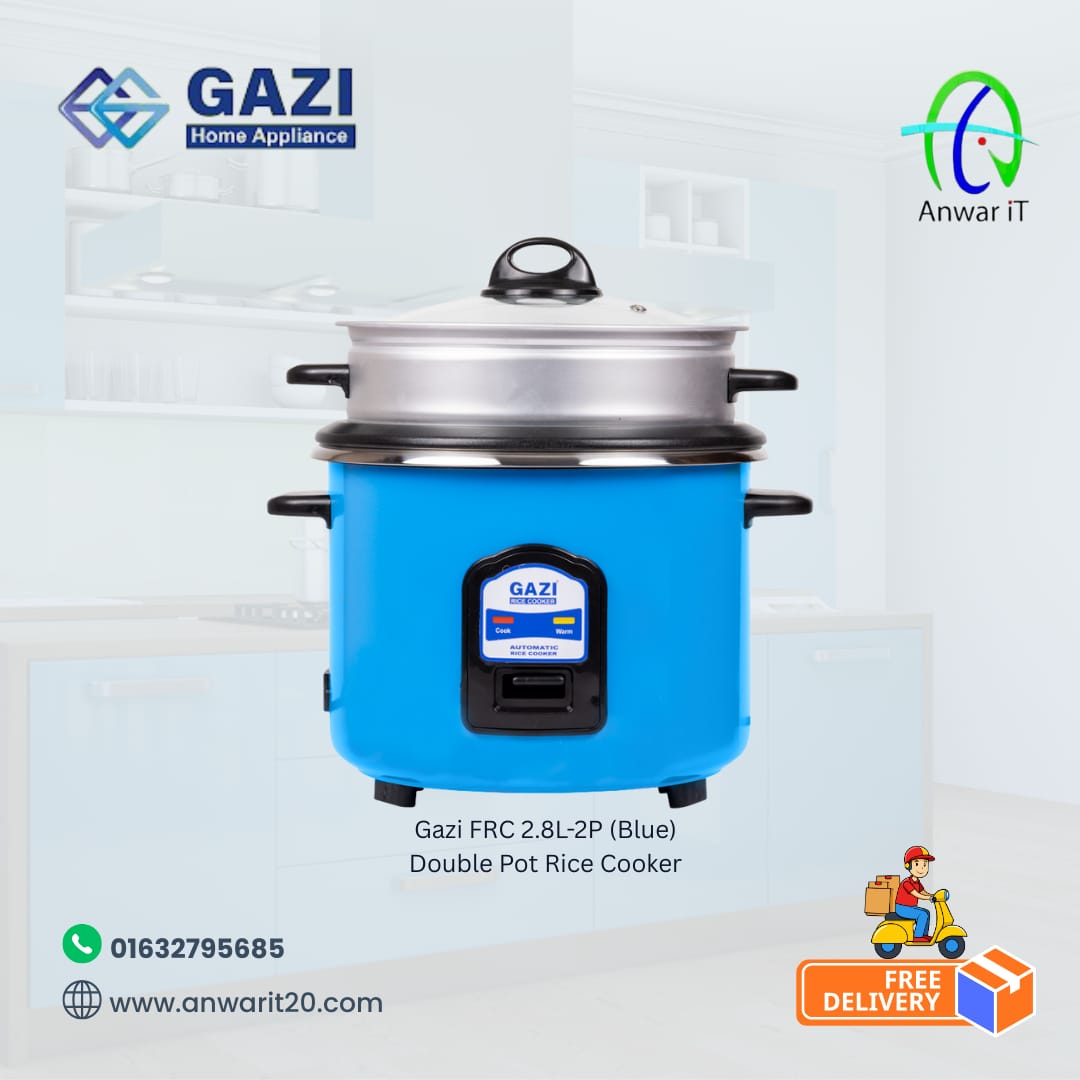 Gazi FRC 2.8L-2P (Blue) Double Pot Rice Cooker