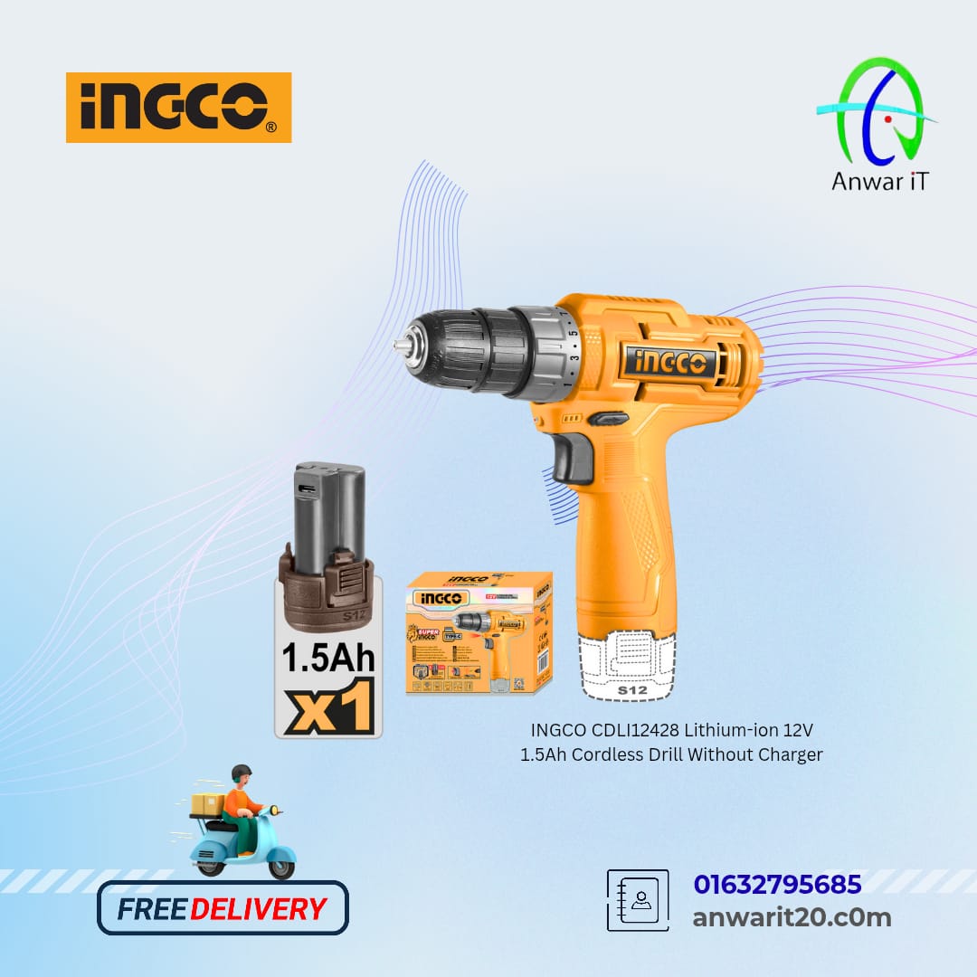 INGCO CDLI12428 Lithium-ion 12V 1.5Ah Cordless Drill Without Charger