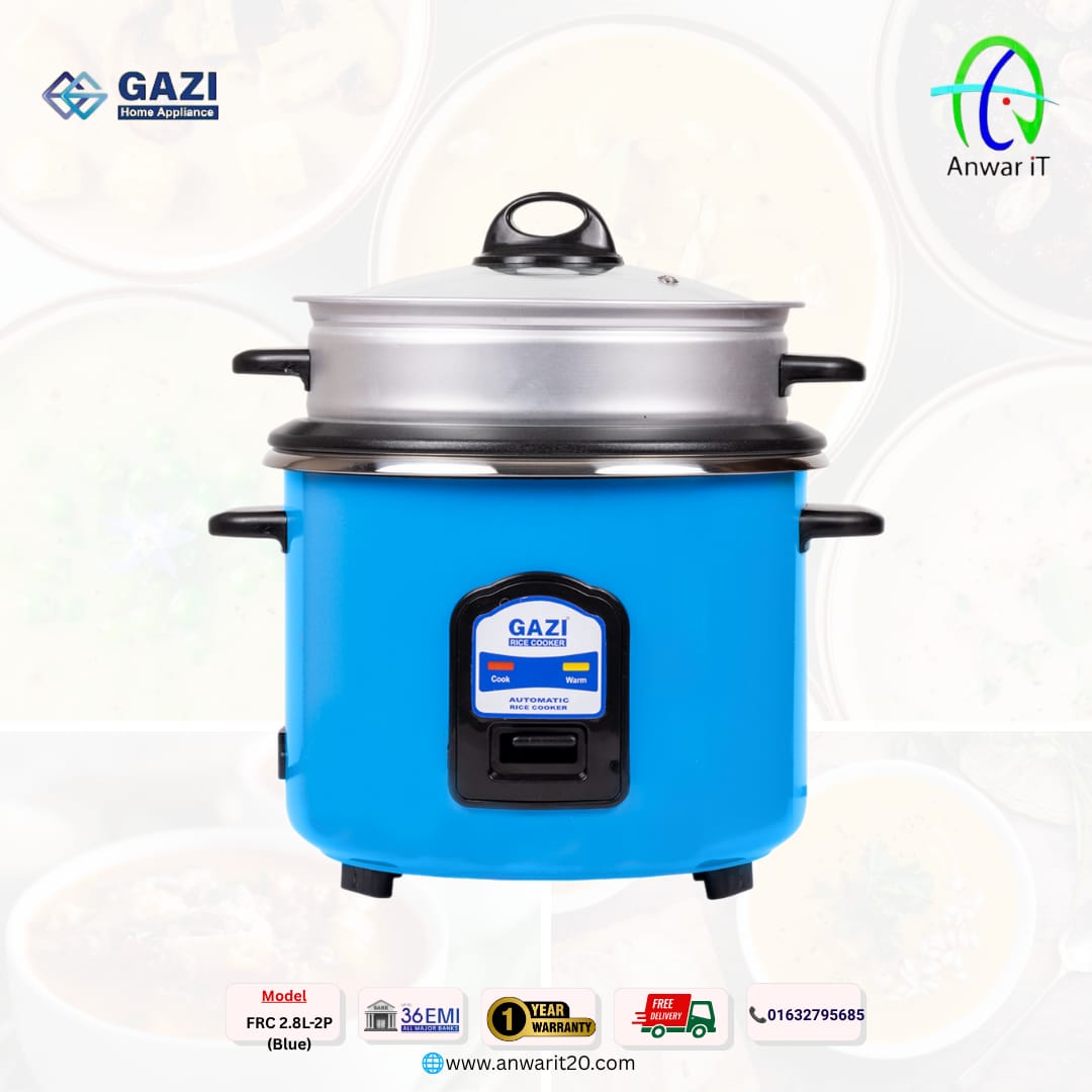 Gazi Smiss FRC 2.8L-2P (Blue) Electric Rice Cooker – Fast, Smart & Energy Efficient