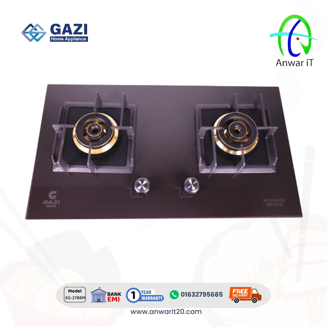 Gazi Smiss EG-2788M Gas Stove – High-Performance Double Burner with Stylish Design & Efficient Cooking