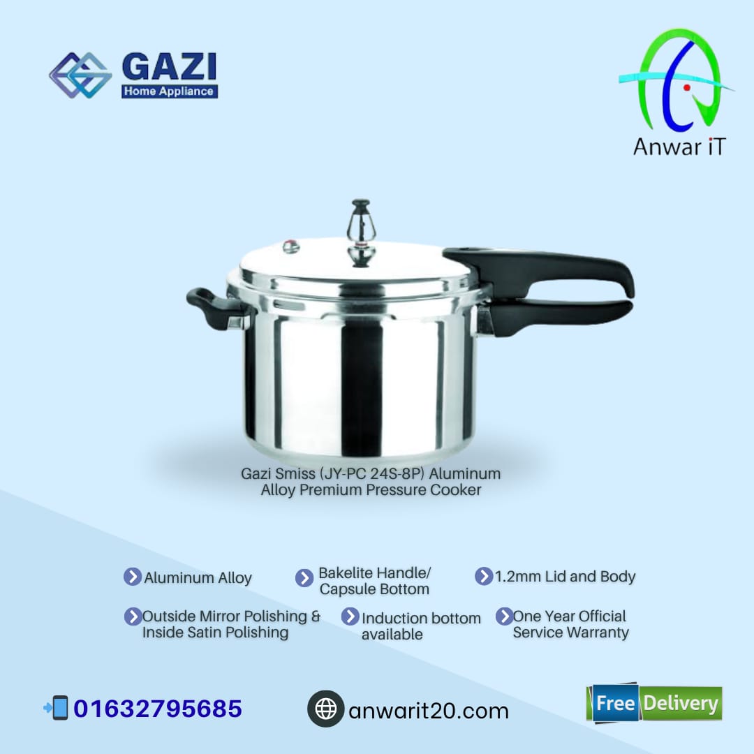 Gazi Smiss (JY-PC 24S-8P) Aluminum Alloy Premium Pressure Cooker