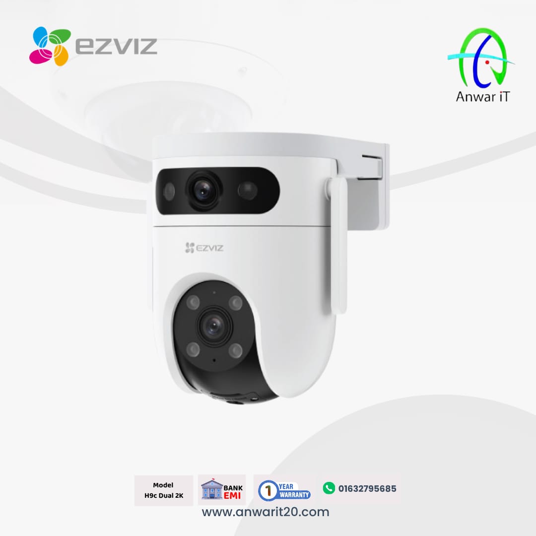 EZVIZ H9c Dual 2K Smart PT WiFi Camera (3MP+3MP) – Dual Lens 360° Security Surveillance