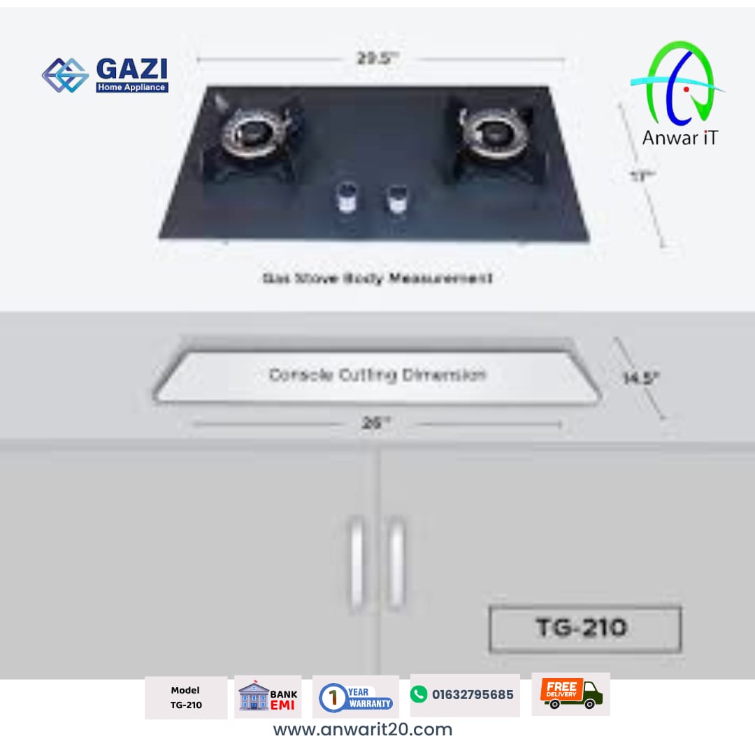 Gazi Smiss TG-210 Fold Gas Stove – Compact, Stylish & Efficient Cooking Companion 3