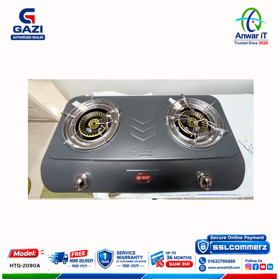 Gazi Smiss HTG-2090A Gas Stove – Stylish Design with Reliable Performance 2