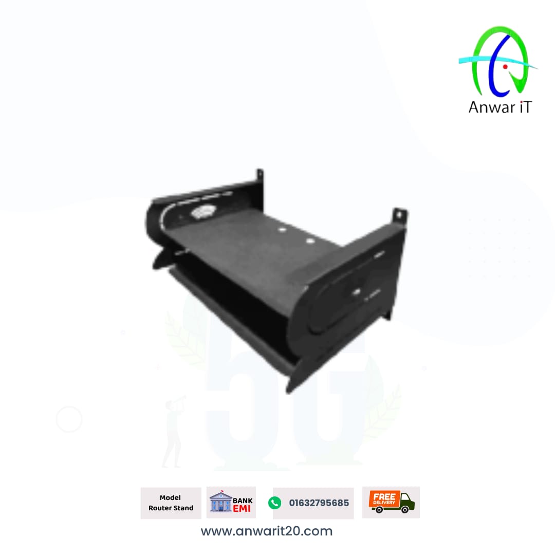 NVB Premium Wall-Mounted Metal Router Stand for WiFi Router & ONU