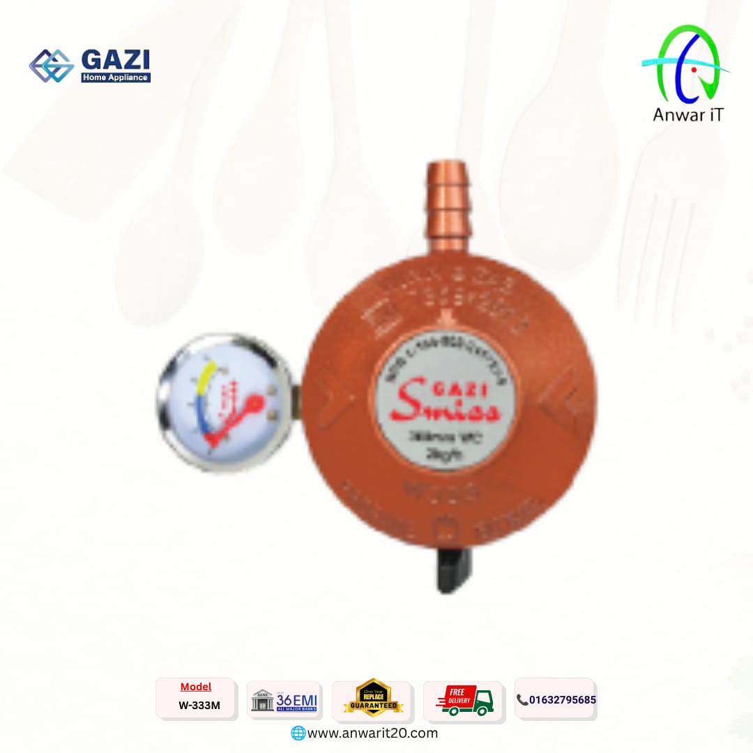 Gazi Smiss W-333M Safety LPG Regulator – Reliable Gas Control