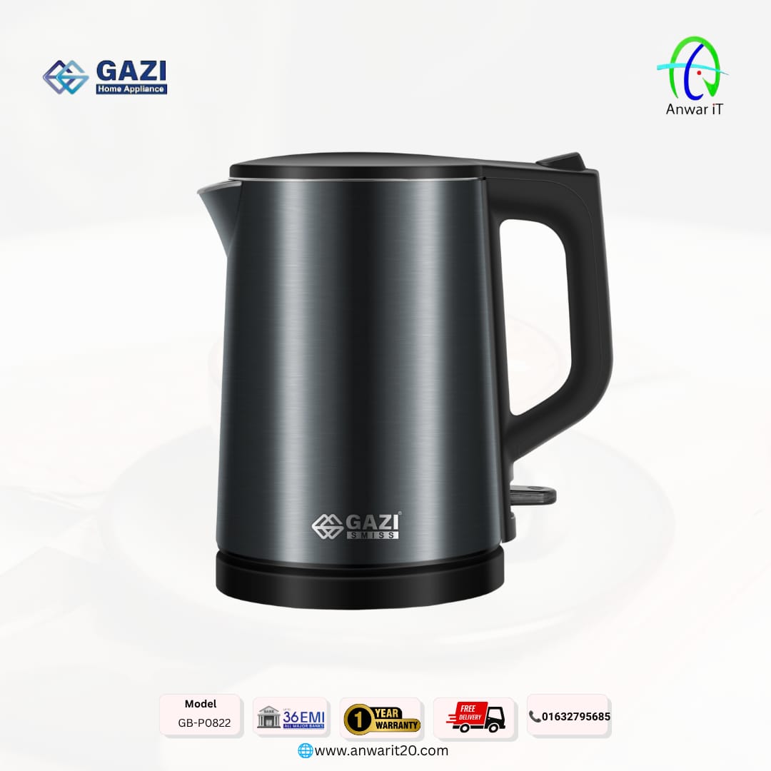 Gazi Smiss GB-P0822 Electric Kettle – Fast Boiling & Reliable Everyday Performance
