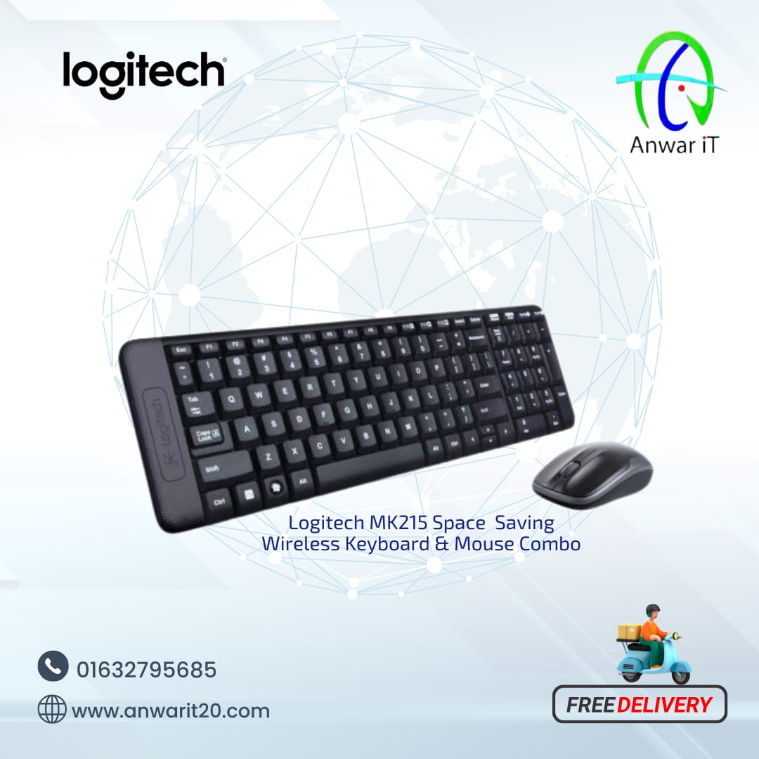 Logitech MK215 Space  Saving Wireless Keyboard & Mouse Combo