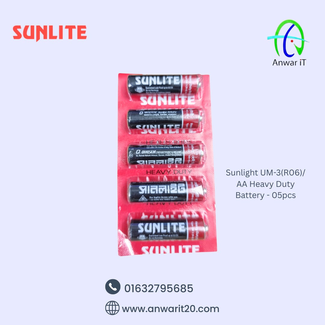 Sunlight UM-3(R06)/ AA Heavy Duty Battery - 05pcs