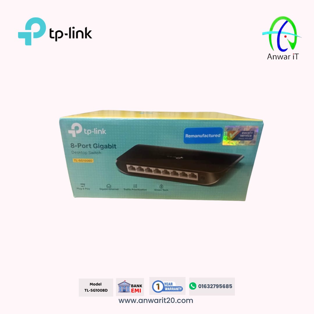 TP-Link TL-SG1008D 8-Port Gigabit Desktop Switch | High-Speed Plug & Play 2