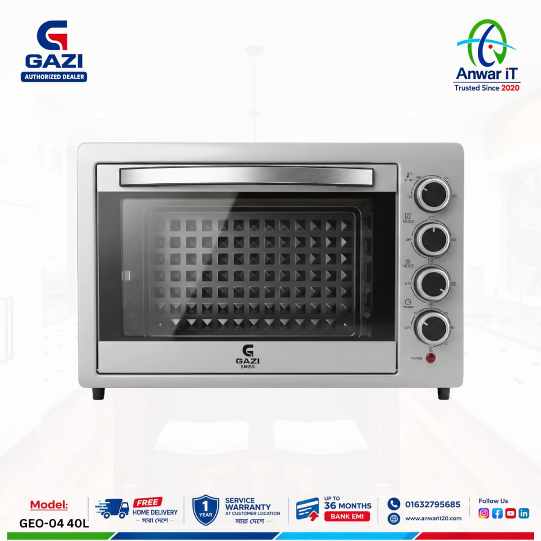Gazi Smiss GEO-04 40L Electric Oven | Premium Oven for Modern Kitchens
